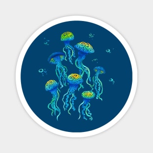 Swirly Jellyfish Magnet